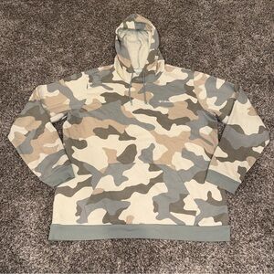 Columbia Men’s Niagara Mod Camo Hoodie Grey Brown Tan Pullover Regular Y2K XL